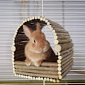 Miniatyrbilde 4 av 5: Hamsterhus i tre, Gjemmested for små dyr, Burtyggeleke, Marsvinhus for rotte, ørkenrotte, pinnsvin