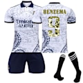 Pikkukuva 1 / 2: 22 Golden Globe -voittaja Golden No. 9 Benzema -jalkapallopuku koti- ja vieraspelipaita Commemorative Edition M