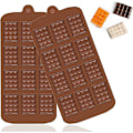 Miniatyrbillede 1 af 5: 3 stk. silikone chokoladeform, 12 huller, let at frigøre chokoladechips
