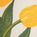 Pikkukuva 2 / 4: Kirjailtu tyynynpäällinen setti, 2 kpl, 45x45cm, Puutarhakukka tyynyliinat makuuhuoneeseen, sohvalle, olohuoneeseen, kodin kahvilan sisustukseen