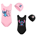 Miniatyrbild 2 av 5: 2-8 år Lilo Stitch Baddräkt för flickor One Piece Badkläder Mode Lilo And Stitch Badkläder för barn Sommarbaddräkter+ cap 2076purple-2pcs 150