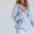 Miniatyrbilde 2 av 4: Kvinner Vanlig Uformell hettejakke Langermet Full Glidelås Snøring Hettegenser Coat Light Grey L