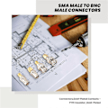 Miniatyrbilde 2 av 5: 4 stk. BNC til SMA Type Hann Hunn RF-kontakt Adapter Test Konverter Kit Sett
