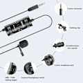 Miniatyrbillede 4 af 5: BOYA 3.5mm Lavalier Reversmikrofon til Mobiltelefon PC Laptop Kamera Kablet Mikrofon til Tale Audio Vlogging BY-M1 PRO II