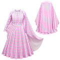 Pikkukuva 3 / 4: Tytöt Pinkki Prinsessa Mekko Viitta Elokuva Barbi Cosplay Puku Pitkähihaiset Mekot Halloween Juhliin Asu Kaulakoru Hattu 5 120
