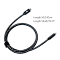 Miniatyrbilde 3 av 5: 40 Gbps dataoverføringskabel USB C til USB C PD100W ladekabel USB4 USB C-kabel for bærbar PC, mobiltelefon, Thunderbolt4-kabel