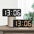 Miniatyrbild 3 av 5: Smart Stor Digital Väggklocka App-kontroll Tid/datum/&ljud Aktivera & Nedräkningsfunktion Steglös Ljusstyrka & Volym Alarm Med Snooze-funktion