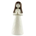 Miniatyrbillede 5 af 5: Engel Statue Figur Resin Ornament Hjem Skrivebord Pige Figur Bøn Kerub Skulptur til Jul Nytår Fødselsdagsfest Pejs