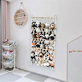 Miniatyrbilde 2 av 5: Vegghengt Organizer Plysjleketøy Oppbevaring Boho Macrame, Rosa
