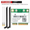 Miniatyrbillede 2 af 5: RTL8852BE WIFI6 Kort+2xAntenner AX1800M WiFi Bluetooth5.2 2.4GHz/5GHz WIFI Kort Adapter 802.11ax fo