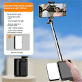 Miniatyrbillede 2 af 5: Mobiltelefon Bluetooth Kamera Selfie Stick Vlog Video Fokus Sort