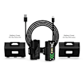 Miniatyrbillede 5 af 5: Genopladeligt batteripakke til spilcontroller til XboxSeriesS Gamepad-batterier med indikator, batteridæksel og USB-kabel