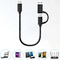 Miniatyrbild 2 av 5: USB till USB C-kabel 2 i 1 USB3.0 USB A/C till C Snabbladdning 10Gbps Datasynkronisering