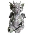 Miniatyrbillede 1 af 5: Sød Baby Drage Statue Have Ornament Kunst Resin Håndværk Loong med Små Vinger