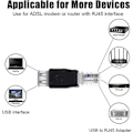 Miniatyrbillede 2 af 5: Ethernet til USB Adapter, 2 STK USB til Ethernet Adapter, RJ45 Ethernet Han til USB Hun Konverter