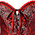 Pikkukuva 3 / 3: Tflycq Sexy Corsets Mekot naisille Plus Size -asu Overbust Burlesque korsetti ja minihame Set Tutu Corselet dark red 4XL
