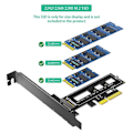 Miniatyrbillede 5 af 5: M.2 NGFF PCIe SSD til PCI Express 3.0 X4 Værtsadapterkort Sort