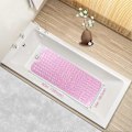 Miniatyrbillede 3 af 5: Skridsikker Bademåtte | 30% Ekstra Lang Bademåtte | Badekar Måtte | Brusemåtte Med 200 Sugekopper, 40,5 X 101cm/16 X 40 Tommer (transparent Pink)