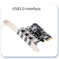 Miniatyrbillede 2 af 3: Pcie Usb 3.0 Kort 4 Porte Express Til Usb Udvidelseskort Kompatibelt Til Windows 10/8/7/xp
