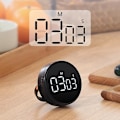 Miniatyrbilde 3 av 5: Roterende nedtelling Timer Klokke Timer Kjøkken Magnetisk påminnelse Baketimer Storskjerm Digital kjøkkentimer Pink