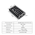 Miniatyrbilde 4 av 5: Gigabit POE-forlenger 2 Port 1000M Nettverksbryter Repeater 30W IEEE802.3Af/At Plug&Play kompatibel med PoE-bryter NVR IP-kamera