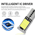 Miniatyrbilde 4 av 5: 10 stk. T10 W5W 194 168 501 LED Innvendig Lyspære Skiltlys Sidelys Gul
