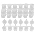 Miniatyrbild 1 av 5: 5 remsor 30 burkar Tomma färgstrips Färgkoppar, 10ml/0.35oz Mini Färgburkar Remsor Klar Plast