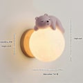 Miniatyrbild 2 av 5: Dimbar Fastmonterad Modern LED Vägglampa Barnrum Väggmonterad Lampa för Vardagsrum Hall Res