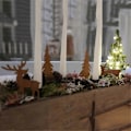 Miniatyrbillede 4 af 5: Metal Jule Bambi Juletræs Pind 4 Pak Udendørs Have Julepynt Jule Udendørs Pynt