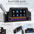 Pikkukuva 5 / 5: 1 Din 4.7 tuuman Autoradio Langaton Carplay Android Auto Mirrorlink RGB BT USB Type-C Lataus FM Stereo