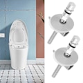 Miniatyrbillede 2 af 5: 1 par toiletsæde fastgørelseshængselsæt M6 X 71,5 mm rustfrit stål toiletlåg hængsel fastgørelsesbeslag C0102G kompatibel