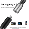 Miniatyrbilde 1 av 5: Forlengelsesstang 1/4 Tripod Forlengelsesstang Selfie Hjelm Stick Forlengelsesarm Feste Tripod Adapter for GoPr