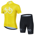 Miniatyrbilde 1 av 5: 2022 Nytt sykkelsett sykkeluniform sommersykkeltrøyesett landeveissykkeldrakter MTB sykkelklær Pustende sykkelklær Blue Asian Size -L