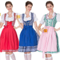 Pikkukuva 2 / 5: Nopea toimitus naisten saksalaiset Dirndl-puvut Baijerin Oktoberfest Halloween-karnevaaliin Light green M