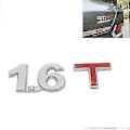Pikkukuva 1 / 3: 3D Universaali Tarra Kromattu Metalli 1.6T Auto Emblem Badge Tarra Auton Perävaunu Kaasun Syötön Tunnistus