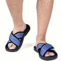 Miniatyrbillede 2 af 5: Nye modeller Herre Luksus Åben Tå Sandaler - Komfortabel Justerbar Rem, Premium Memory Foam, Ultra-Åndbar & Fjervægt - Perfekt til Indendørs Re