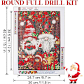 Miniatyrbild 4 av 5: Jul Diamantmålning Konst Kit - 5D DIY Tomtar Vinter Dekorationsset