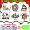 Miniatyrbild 4 av 5: 6 st Jul Diamantmålning Hängande Skylt Set 5D Tomte Snögubbe Diamantkonst Set för Vuxna DIY Konst Hänge Ornament Kit Akryl Julgran W