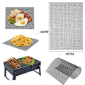 Miniatyrbilde 3 av 5: Non-stick varmebestandig BBQ Grillmatte Grillnett Gjenbrukbar Lett å Rengjøre Bakematte Grillverktøy