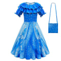 Miniatyrbilde 3 av 5: Jenter Askepottkjole Happy Purim Jenter Bursdagsfest Klær Halloween Cosplay Ariel Barn Prinsesse Dress Up Kostyme 3-10 år 997 blue-3pcs 140 (7-8T)