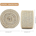 Miniatyrbillede 2 af 5: 8 cm jute hessian bånd til gør-det-selv projekter