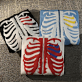Miniatyrbillede 2 af 4: Kvinder Mode Skeleton Hætte lynlås Sweatshirt Jakke Frakke Toppe White M