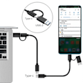 Miniatyrbild 3 av 5: USB till USB C-kabel 2 i 1 USB3.0 USB A/C till C Snabbladdning 10Gbps Datasynkronisering