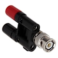 Miniatyrbillede 5 af 5: BNC Stik 4mm Bananstik Splitter Konnektor BNC Hanstik til 2 x 4mm Banan Hun Jack Socket Adapter