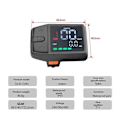 Miniatyrbild 3 av 5: DZ41 E-Bike LCD-display Färg LCD-instrumentbräda för Bafang Centermotor