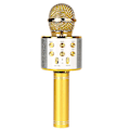 Miniatyrbilde 1 av 3: 5 i 1 trådløs karaoke mikrofon bærbar håndholdt mikrofon høyttaler Maskingaver Gold