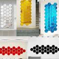 Miniatyrbillede 3 af 5: 12 stk. sekskantede plast 3D spejleffekt vægklistermærker guld