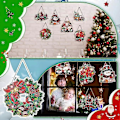 Miniatyrbild 5 av 5: 6 st Jul Diamantmålning Hängande Skylt Set 5D Tomte Snögubbe Diamantkonst Set för Vuxna DIY Konst Hänge Ornament Kit Akryl Julgran W