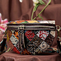 Miniatyrbild 2 av 5: Midjeväska i kohudsläder Crossbody-väska för damer med justerbar rem