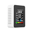Miniatyrbillede 2 af 5: Bærbar Luftkvalitetsmåler Indendørs CO2 Detektor 5 i 1 Formaldehyd HCHO TVOC Tester LCD Temperatur